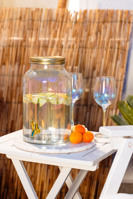 Borcan cu robinet, culoare aurie, 5,5 l