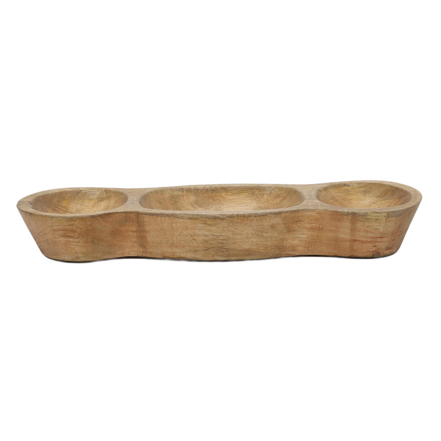 Tava de gustare din lemn de mango