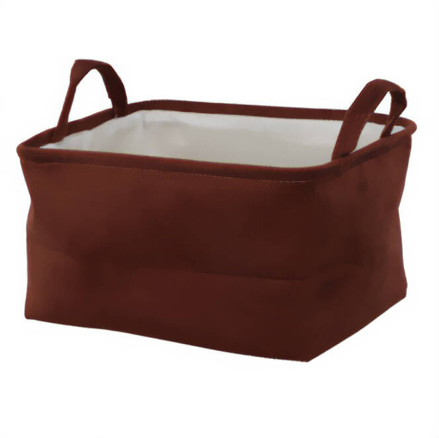 Coș de depozitare cu mânere, din poliester, 35 x 25 x 20 cm
