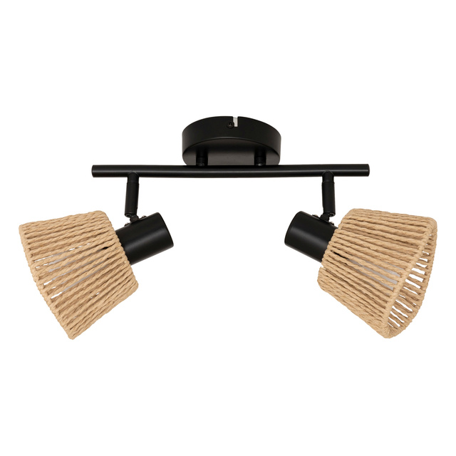 Lămpi de plafon MYHA 2 abajururi din hârtie împletită, 2 x Ø 15 cm