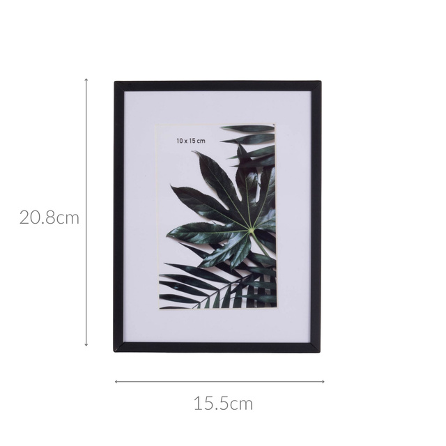 Ramă metalică pentru fotografie, passe-partout, 20,8 x 15,5 x 1 cm