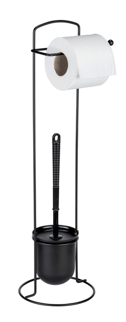 Suport metalic pentru hartie cu recipient perie toaleta 2in1 ZALEA