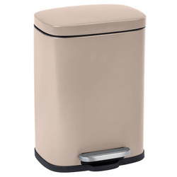 Cos de gunoi LENO, cu pedala si functie Easy-Close, 5 L, taupe, Wenko