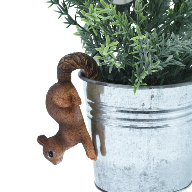 Coroană pentru ghiveci Animal vesel, polyresin, 9 x 4,5 x 8 cm