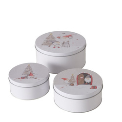 Set de trei cutii de depozitare FIETE, Ø 14-20 cm