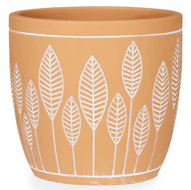 Husa ghiveci din teracota LEAVES