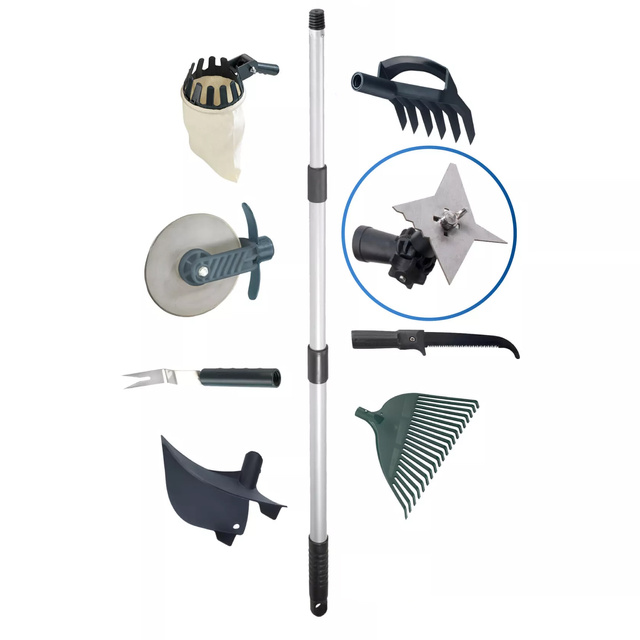 Racleta pentru chit cu 4 dinti cu maner telescopic