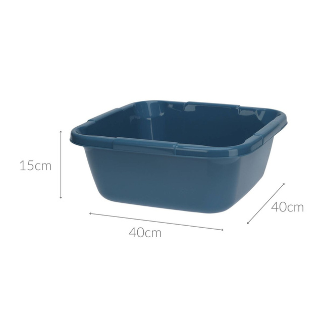 Bol pătrat din plastic 40 x 40 cm, 14 l