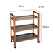 Etajeră mobilă lată din lemn de salcâm FONDI, înălțime 76,5 cm