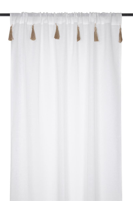 Perdea IBIZA cu ciucuri decorativi, 140 x 260 cm