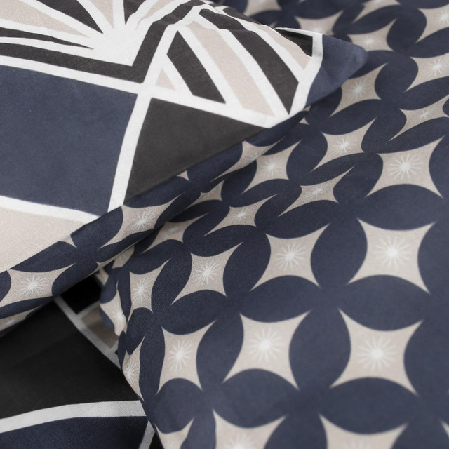 Lenjerie de pat din bumbac Winter, reversibila, 220 x 240 cm