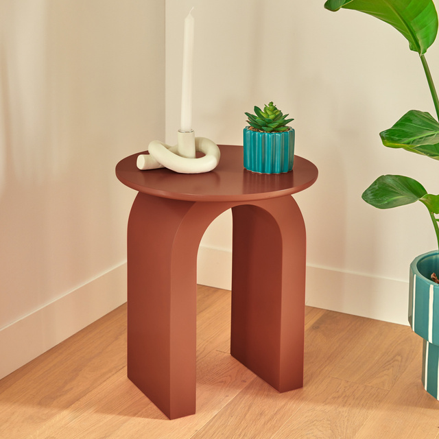 Masa de cafea rotundă STOA, Ø 45 cm, maro