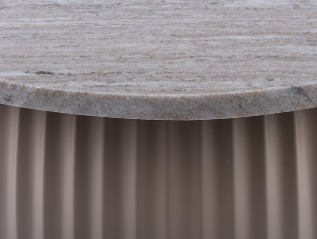 Masă de cafea rotundă LUSCIOUS, blat de marmură, Ø 52 cm