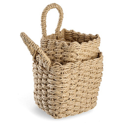 Set 2 cosuri depozitare cu maner, hartie impletita