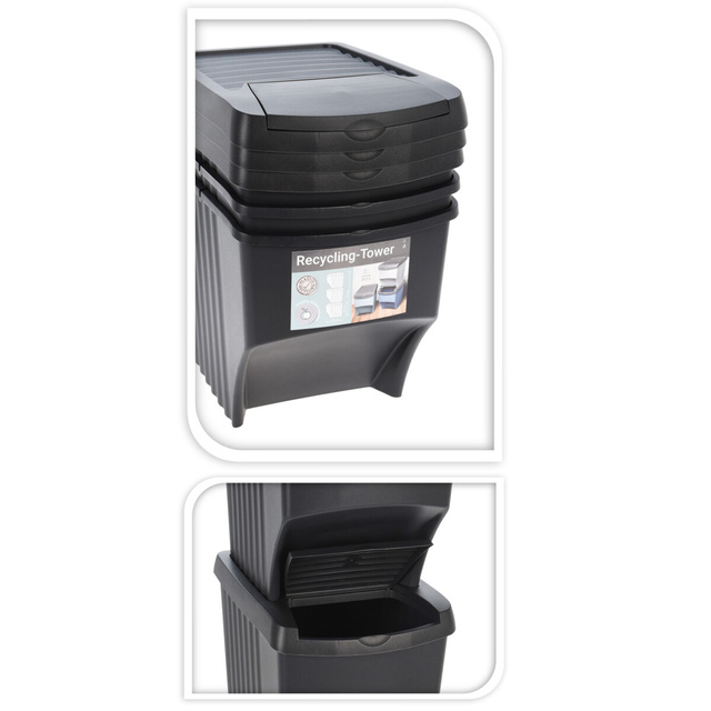 Cosuri de reciclare pentru bucatarie, sub chiuveta sau in dulap, 3 containere