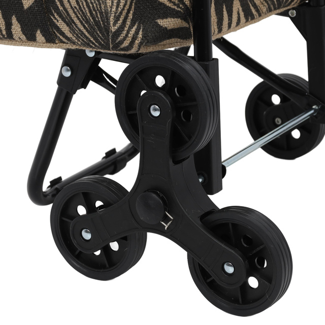 Cărucior de cumpărături cu roți, sac de iută, 33 litri