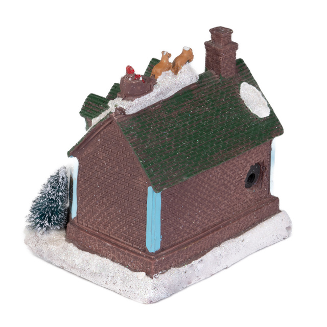 Decoratiune de Craciun Casa de iarna, iluminata LED, 15 x 12,5 x 9,5 cm