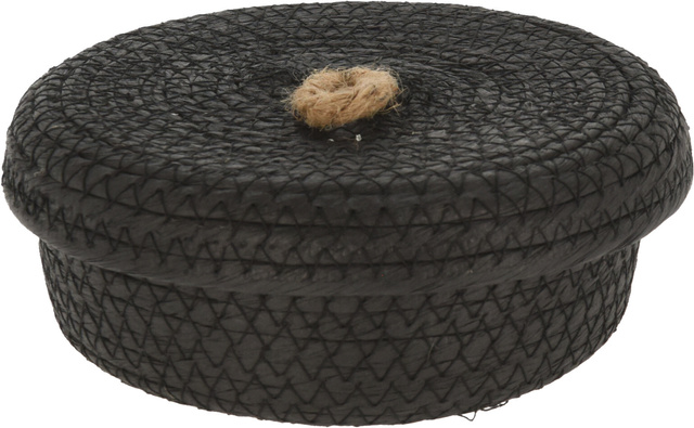 Coșuri de depozitare decorative, capac din iută, 3 buc