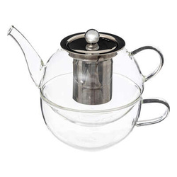 Ceainic cu infuzor si ceasca, sticla