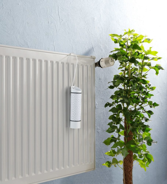 Umidificator pentru calorifer, Alb cu motiv floral, WENKO