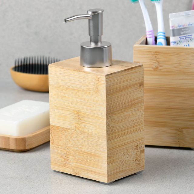 Dozator de săpun din bambus, 200 ml