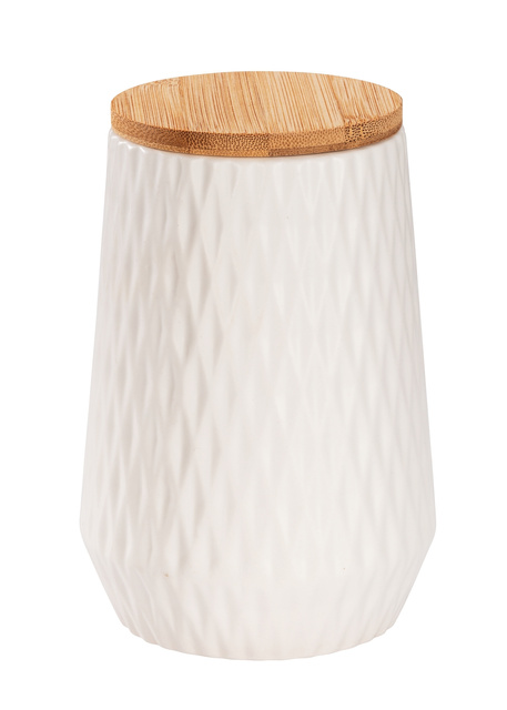 Recipiente de bucatarie din ceramica DIAMOND, capac bambus, 3 x 0,6 l, WENKO