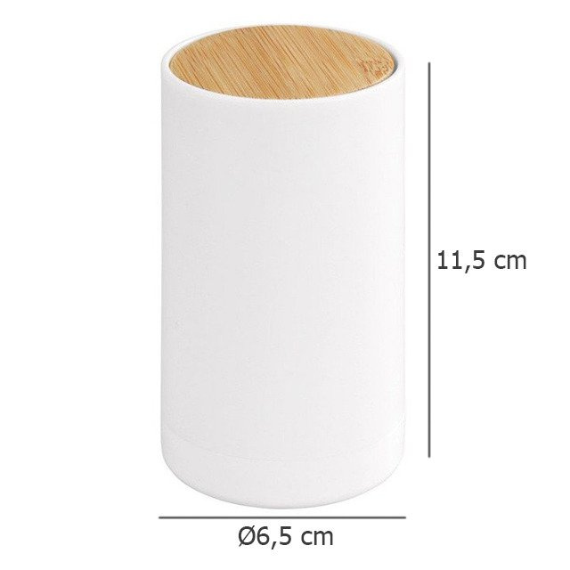 Recipient pentru betisoare urechi LARESA, alb, WENKO