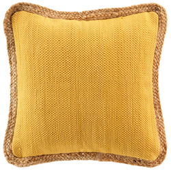 Perna decorativa cu margini din iuta, 45 x 45 cm