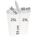 Coș de gunoi dublu - 2 x 25 l