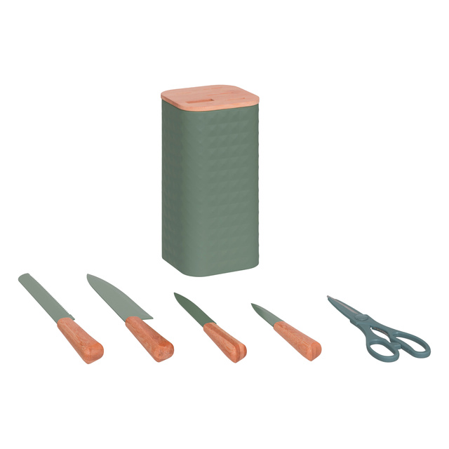 Bloc pentru 4 cuțite și foarfecă SENSIA, 6 piese
