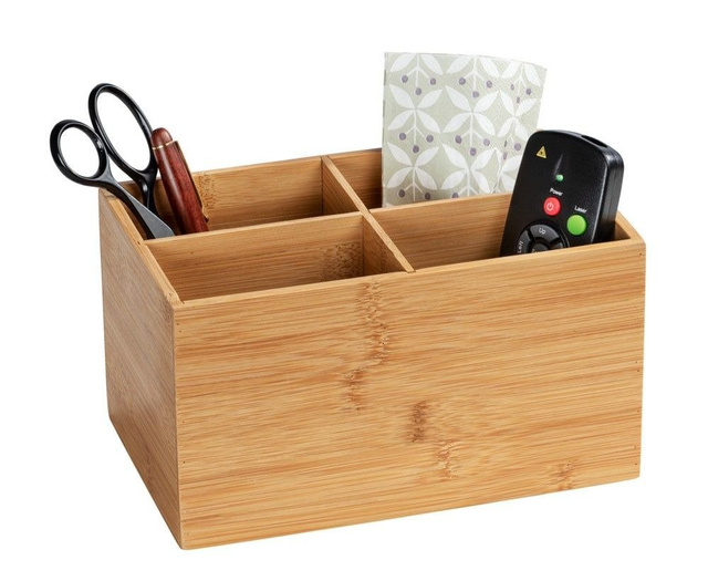 Organizator de baie TERRA cu 4 compartimente, bambus, WENKO