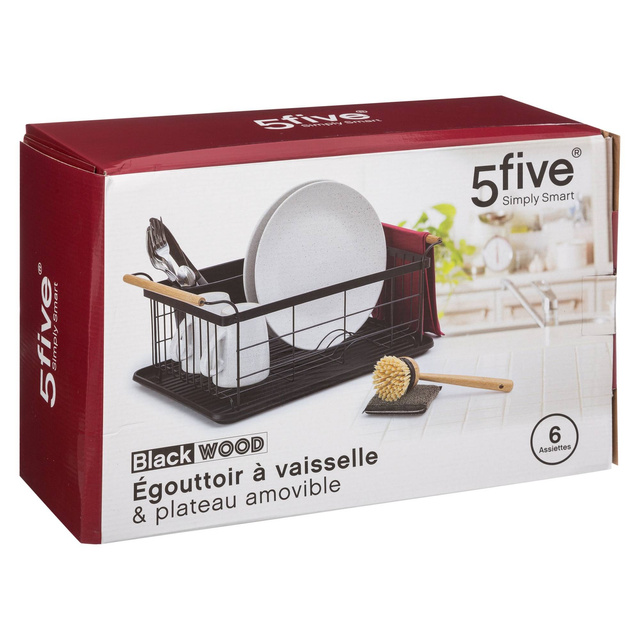 Uscător de vase BLACKWOOD, 43 x 32 cm, negru