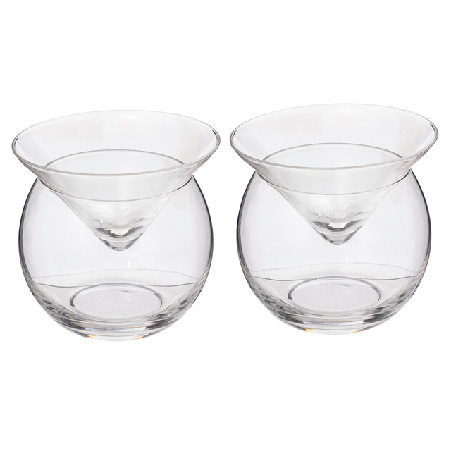 Pahare de cocktail cu bază fără picior, set 4 buc.