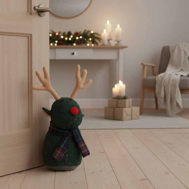 Opritor pentru ușă, ren, verde