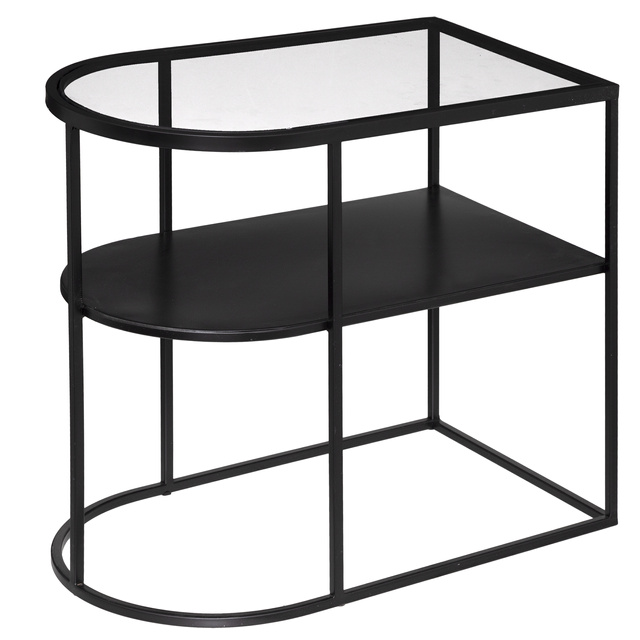 Masuta de cafea MARMUR cu raft, 52 cm