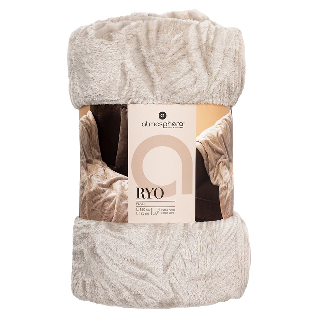 Pătură flanelată periată Ryo lămâie 125 x 150 cm