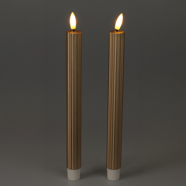 Lumânări de masă din ceară cu LED, 25 cm