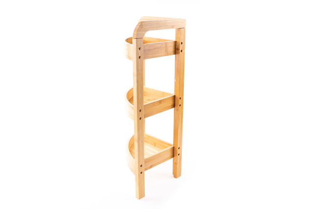 Organizator pentru baie 5five Simple Smart, 3 suporturi, 61 x 23 x 23 cm, Lemn de bambus, Maro