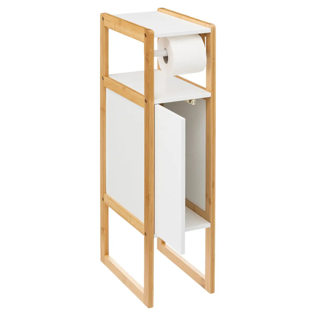 Dulap ingust pentru hârtie igienică NATUREO, suport din bambus