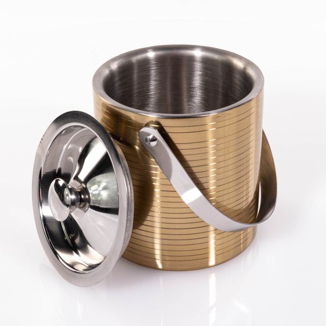 Frapiera cu pereti dubli, Ø 15 cm, auriu