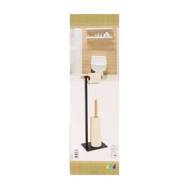 Suport metalic pentru hârtie igienică cu rezervă MAT, 69,5 x 22 x 16 cm