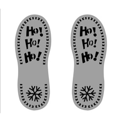 Sablon decorare, urme de pasi,  PVC 33CM