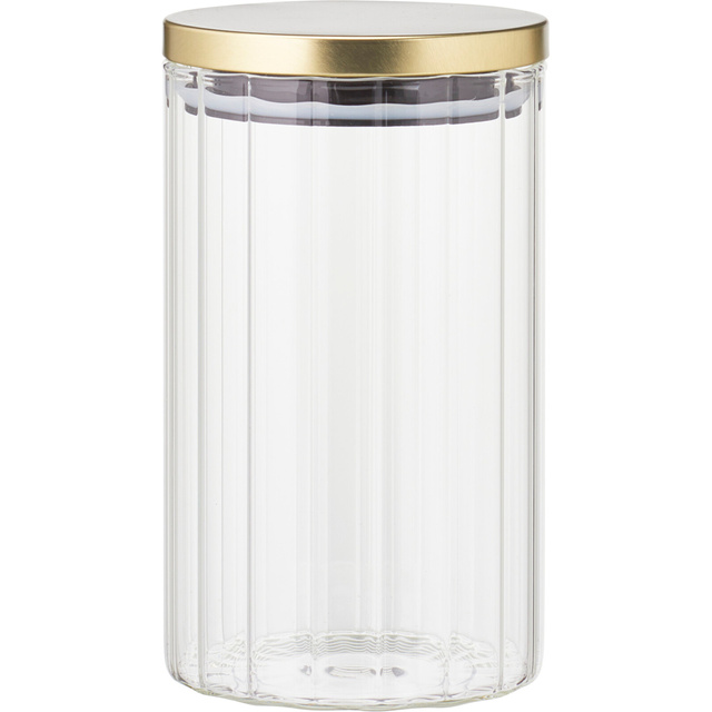 Borcan de sticlă cu capac auriu, 1000 ml