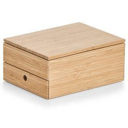 Cutie pentru bijuterii cu oglinda si sertar, bambus, ZELLER