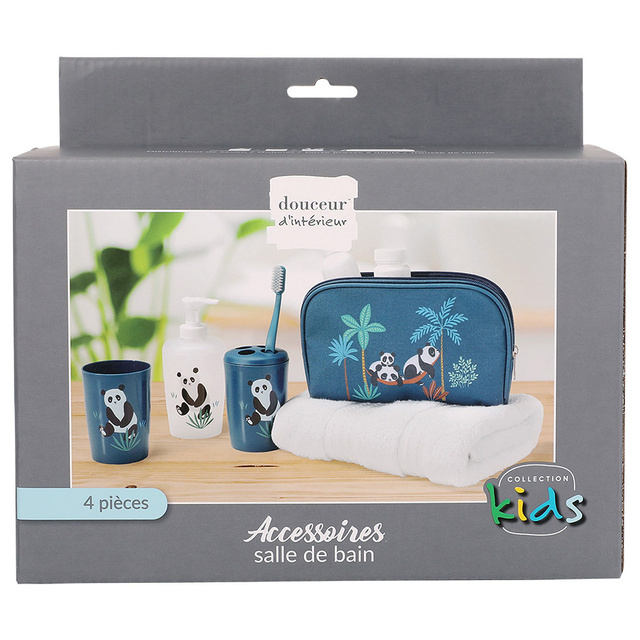 Set 4 accesorii de baie cu animalute