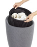Pufa CANDY GREY - coș de rufe, 2 în 1, WENKO, gri