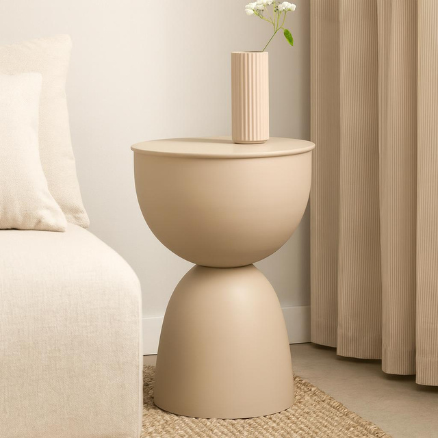 Meseu metalic auxiliar DUNE de culoare nisipoasă, 45,5 cm