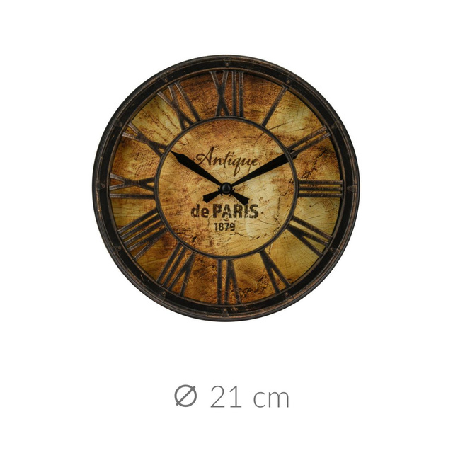 Ceas de perete cu cifre romane, Ø 21 cm