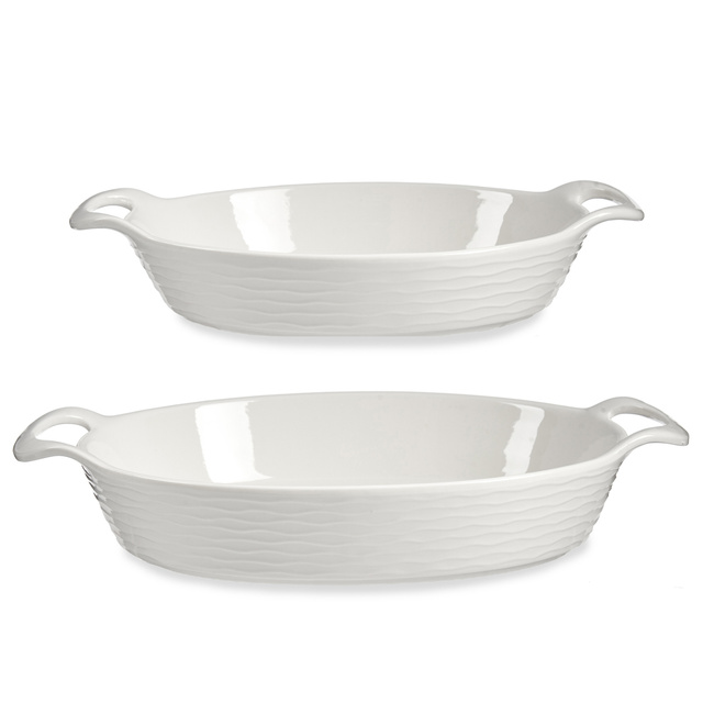 Set 2 vase din porțelan pentru copt