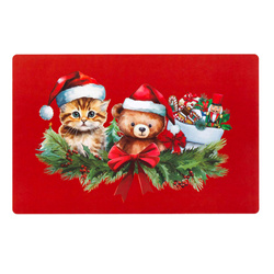 Covoraș de masă cu motiv de Crăciun, 28,5 x 44 cm, DULCI